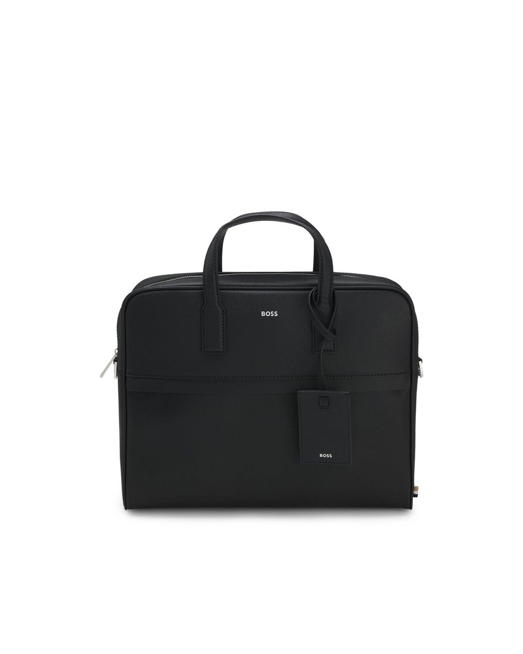 Boss Black Versatile Document Case With Detachable Strap for men