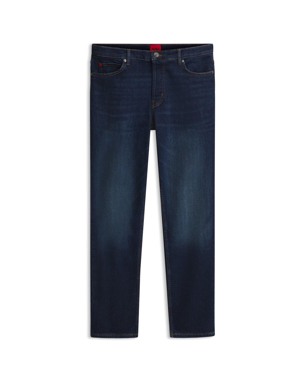 HUGO Blue Stretch Tapered-Fit Jeans for men