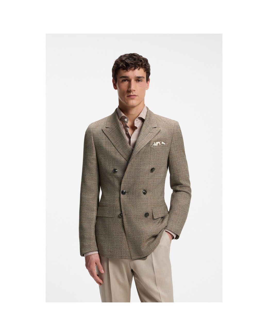 Boss Brown Regular-Fit Jacket for men