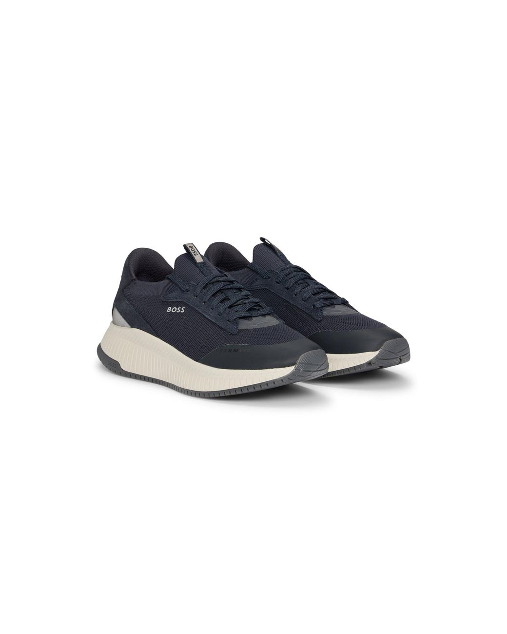 Boss Blue Ttnm Evo Trainers With Knitted Uppers for men
