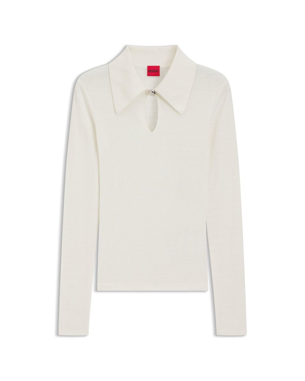 HUGO White Polo Sweater