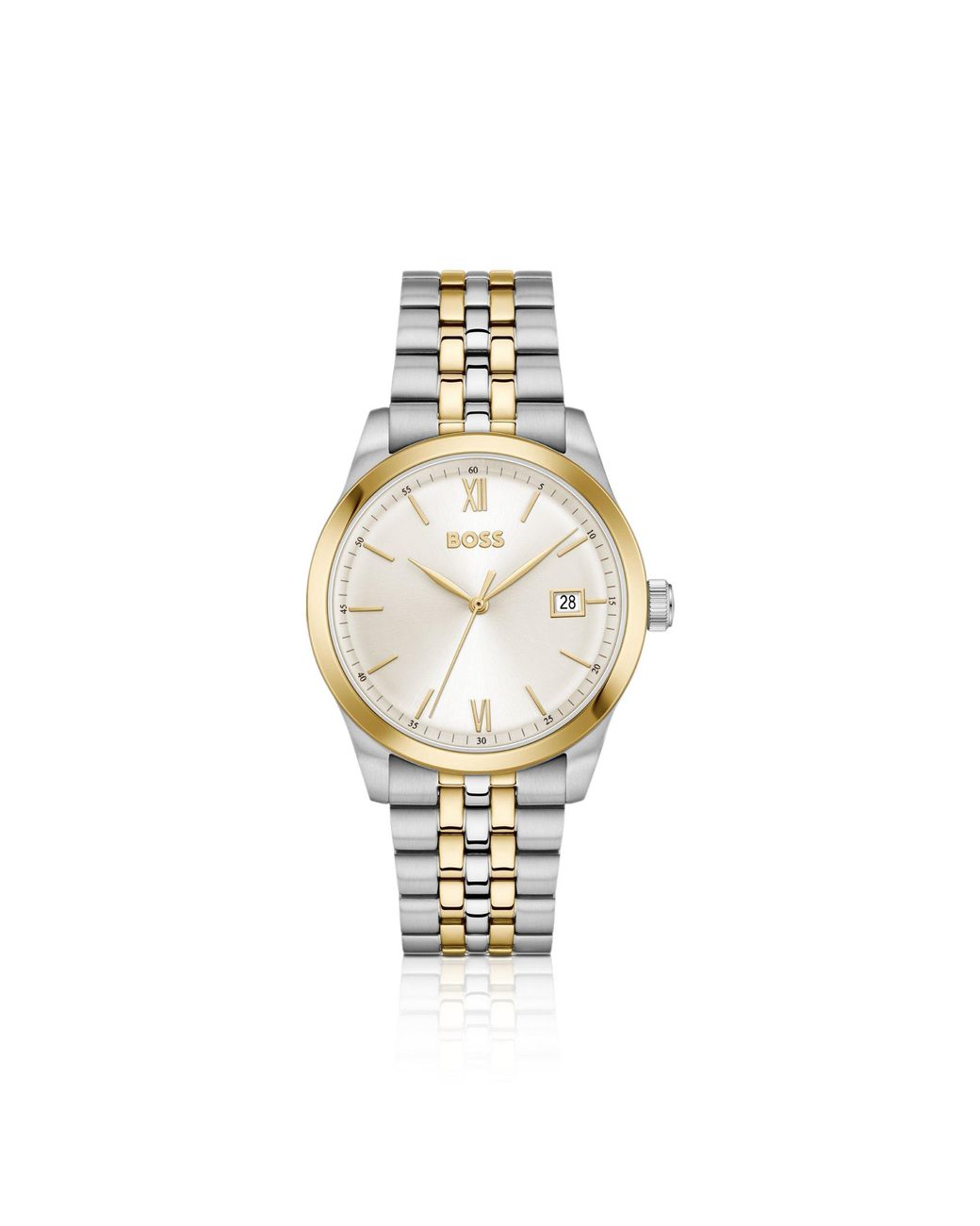 Boss Metallic Langford Two-Tone Watch With Five-Link Bracelet for men