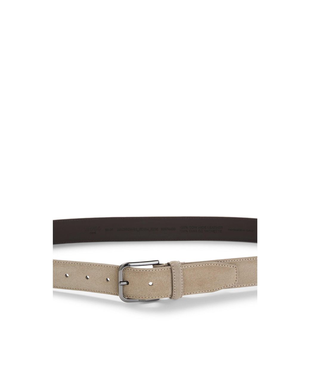 Boss Gray One Suede Belt for men