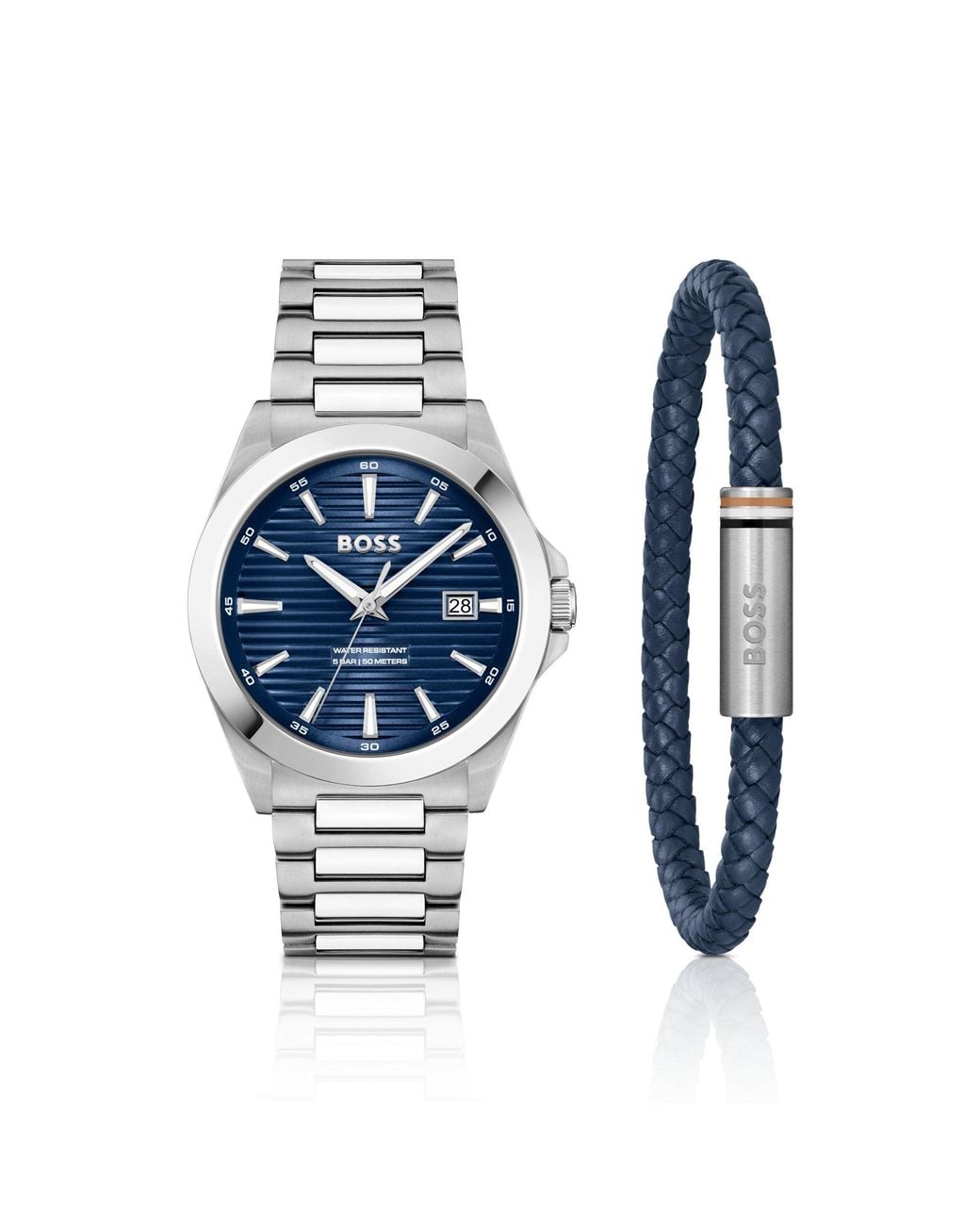 Boss Black Watch And Coordinating Bracelet Gift Set for men