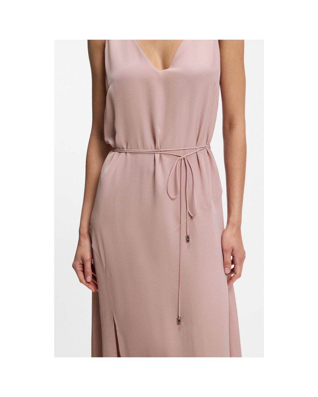 Boss Pink V-Neck Slip Dress