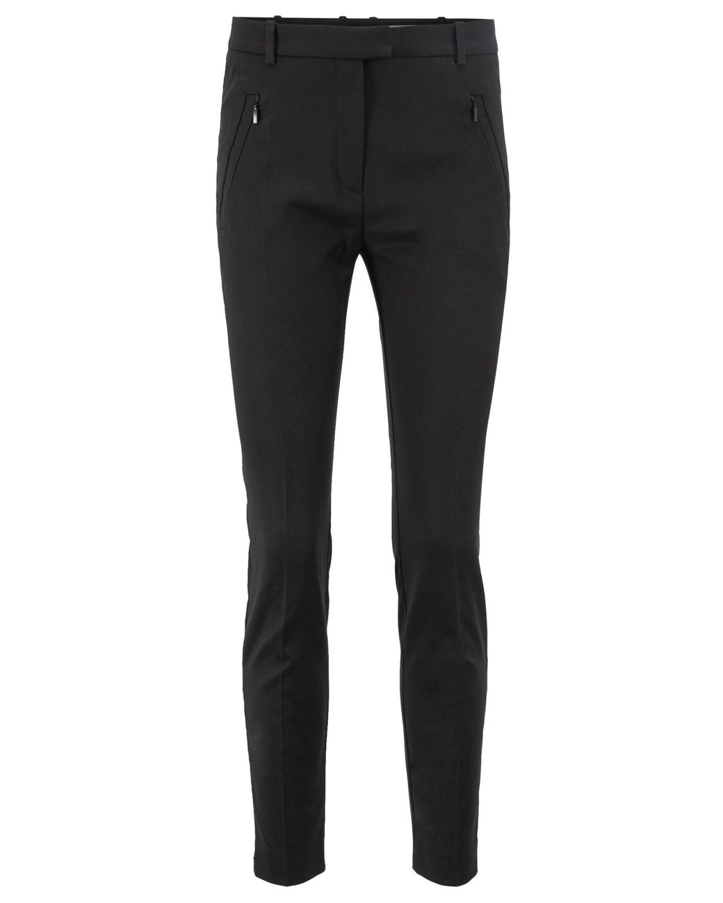 BOSS by Hugo Boss Cotton Slim Fit Pants With Zipped Hems in Black