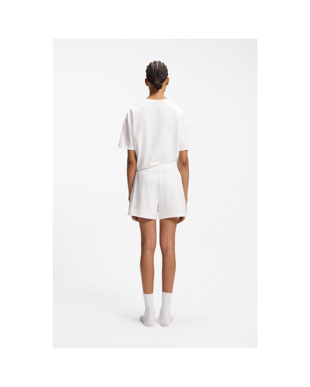 HUGO White Regular-Fit Loungewear Bottoms