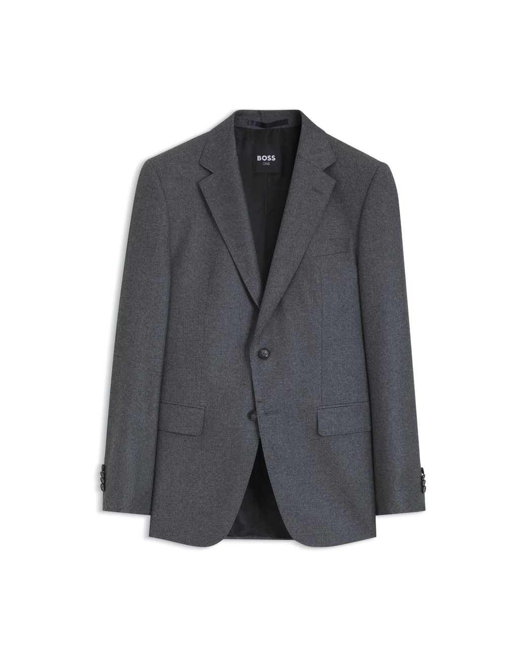 Boss Gray One Slim-Fit Suit Jacket for men