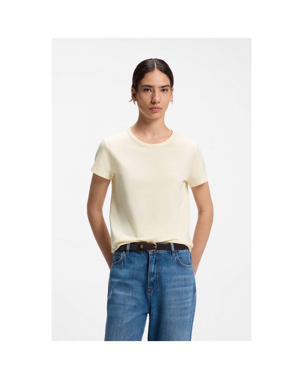 Boss White Slim-Fit T-Shirt