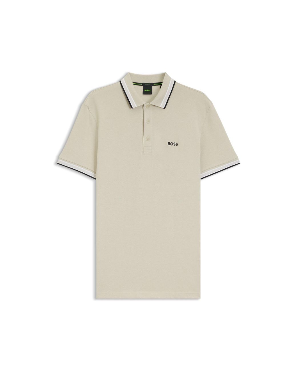 Boss Natural Cotton Piqué Polo Shirt With Logo Details for men
