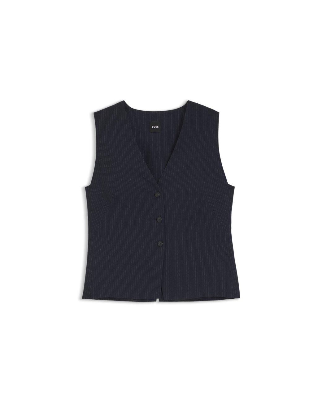 Boss Blue Slim-Fit Waistcoat