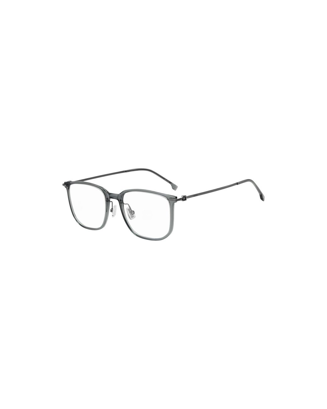 Boss Metallic Titanium Optical Frames With Lasered Logo for men