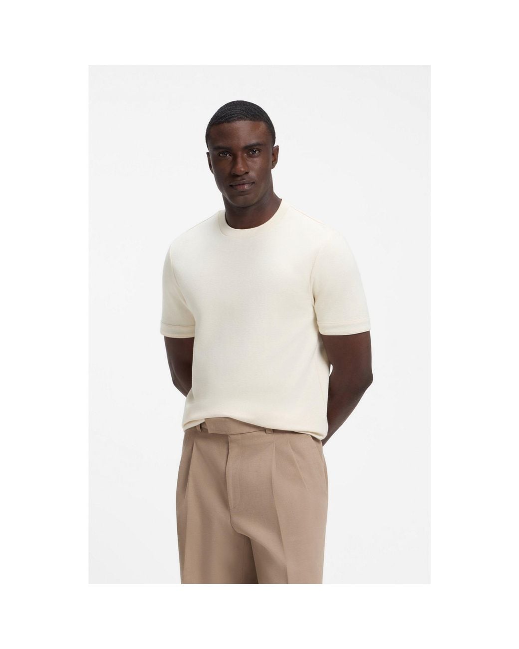 Boss Natural T-Shirt Crafted for men