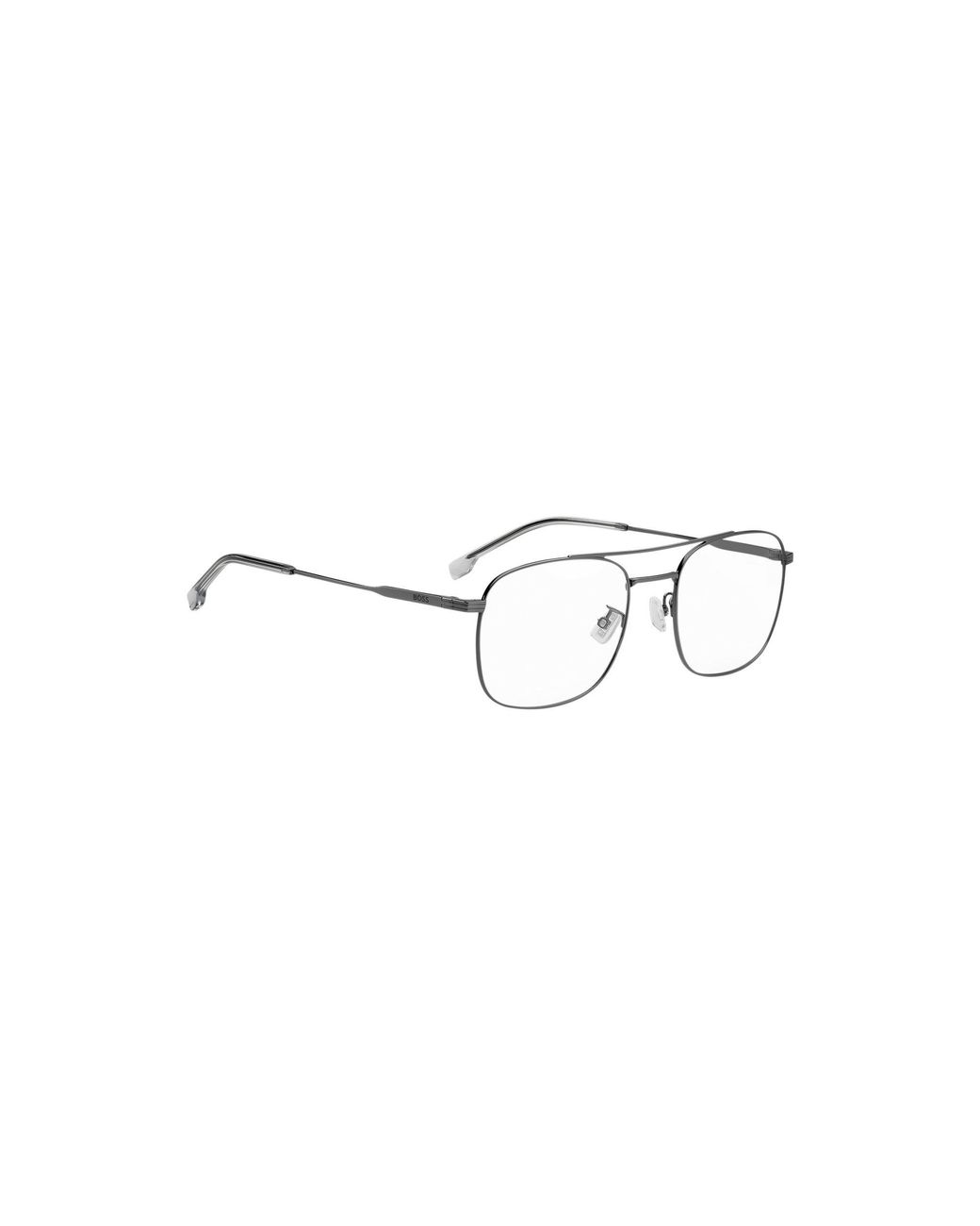 Boss Metallic Titanium Optical Frames With Double Bridge for men