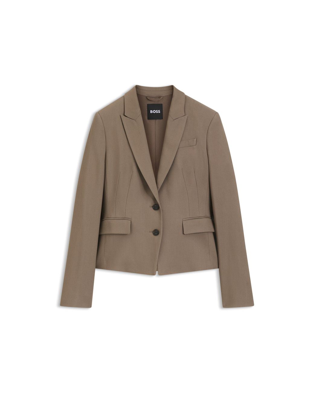Boss Brown Slim-Fit Blazer