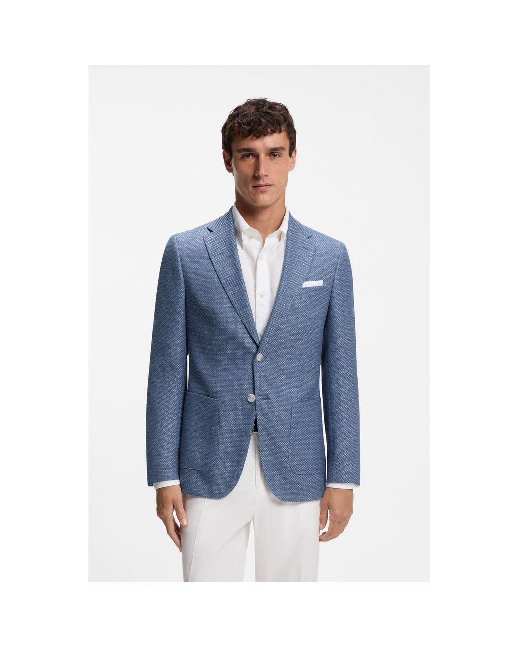 Boss Blue Slim-Fit Blazer for men