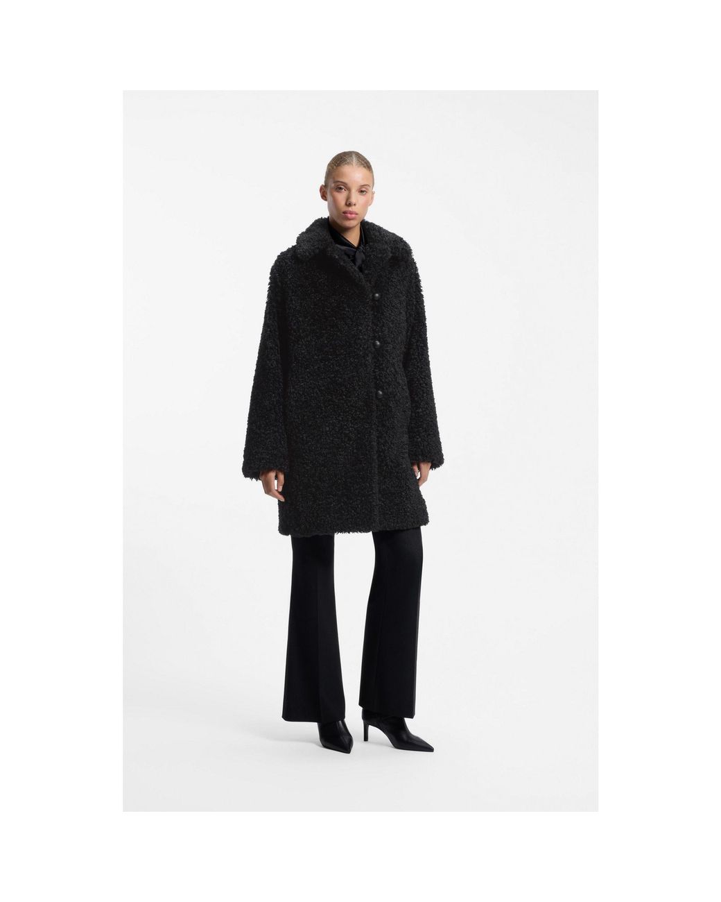 HUGO Black Relaxed-Fit Coat