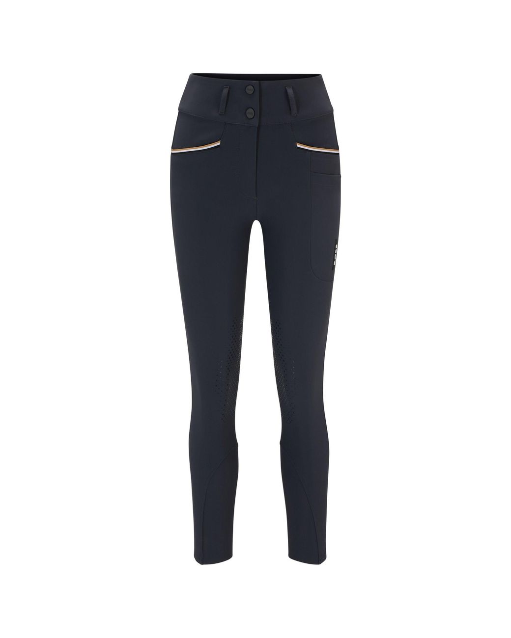 Boss Blue Equestrian High-Waisted Breeches With Knee Grip