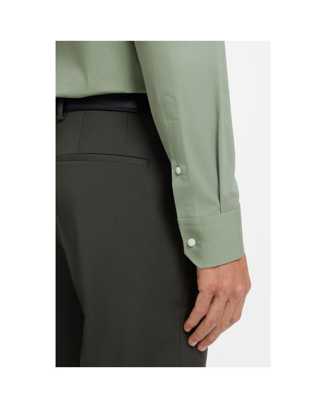 Boss Green Regular-Fit Stretch-Cotton Shirt for men