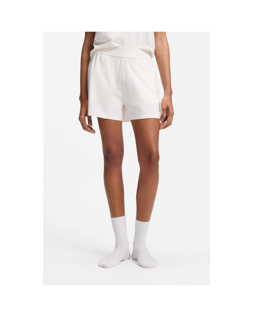HUGO White Regular-Fit Loungewear Bottoms