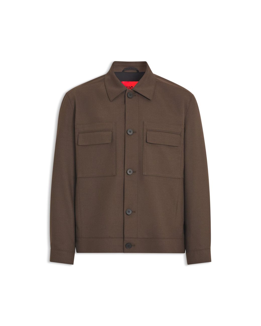 HUGO Brown Modern-Fit Jacket for men