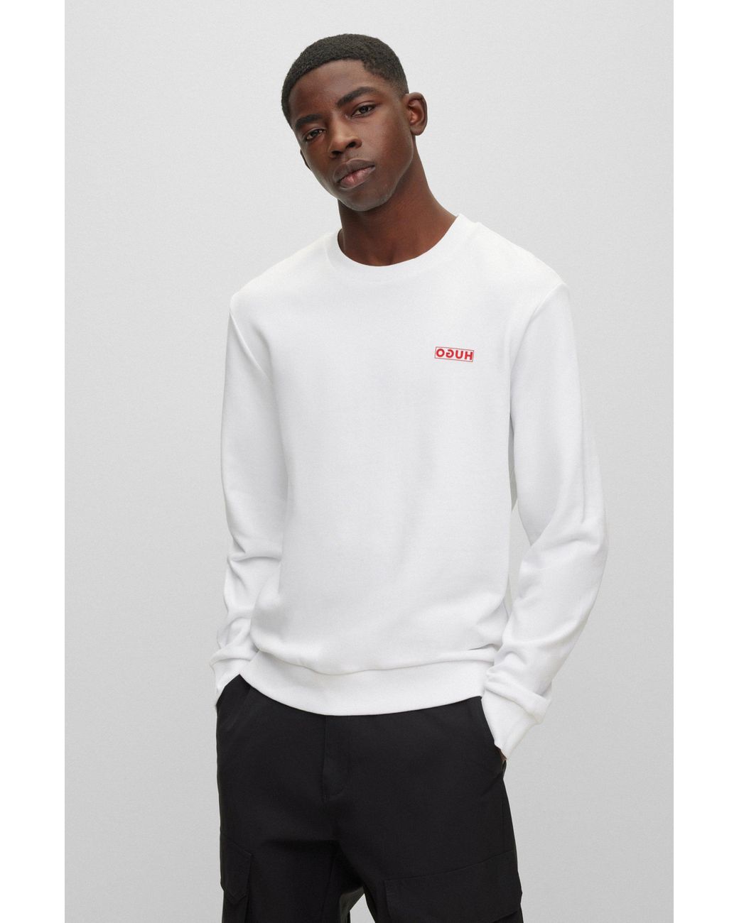 Hugo boss reverse logo sweatshirt sale