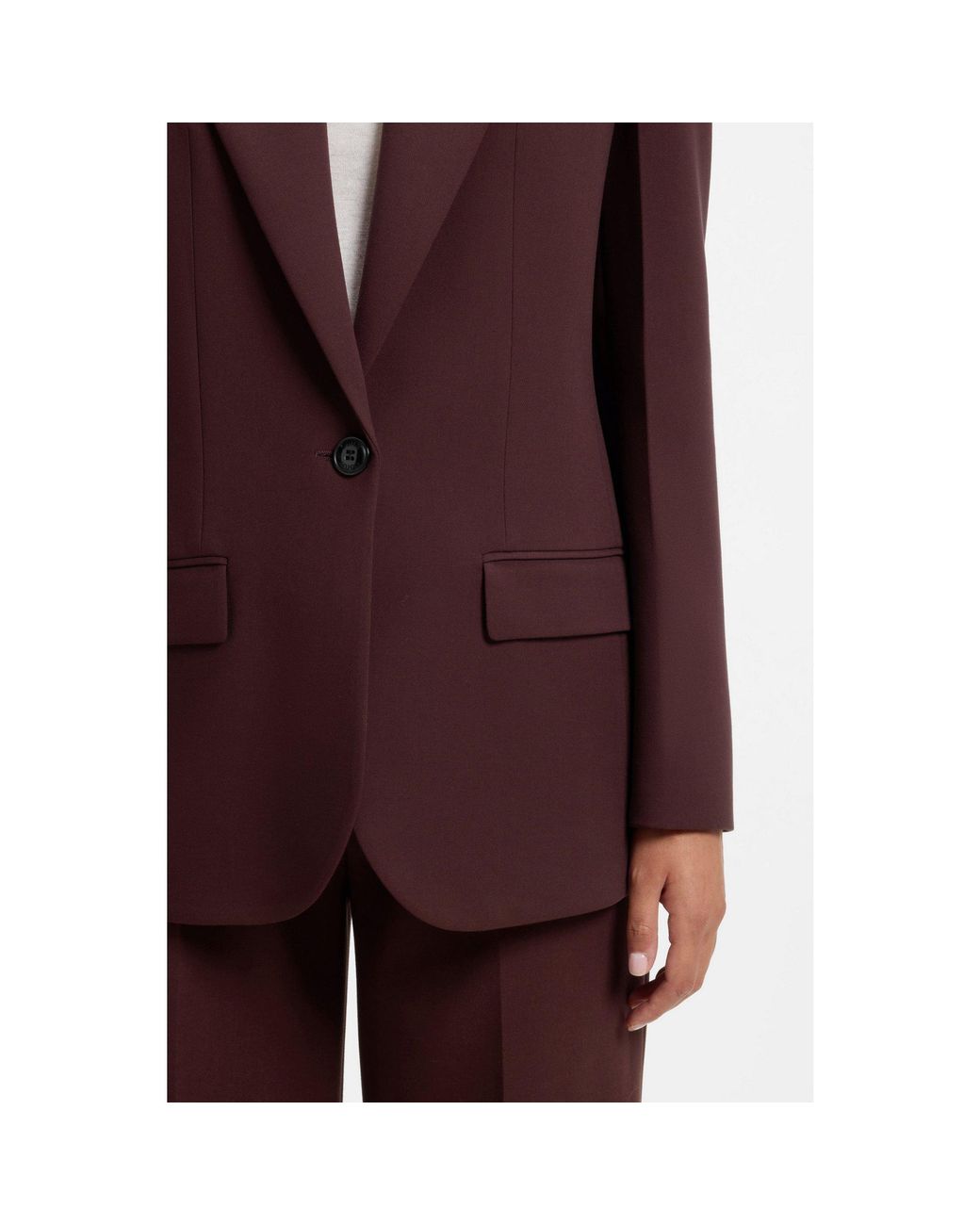 HUGO Purple Modern-Fit Blazer With Peak Lapels