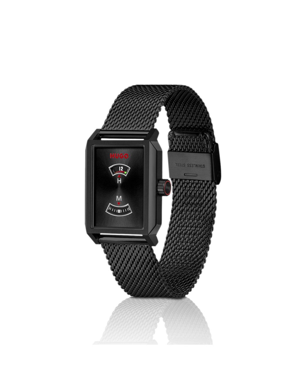 HUGO Black #Steeze Undercover-Plated Watch With Jump-Hour Dial for men