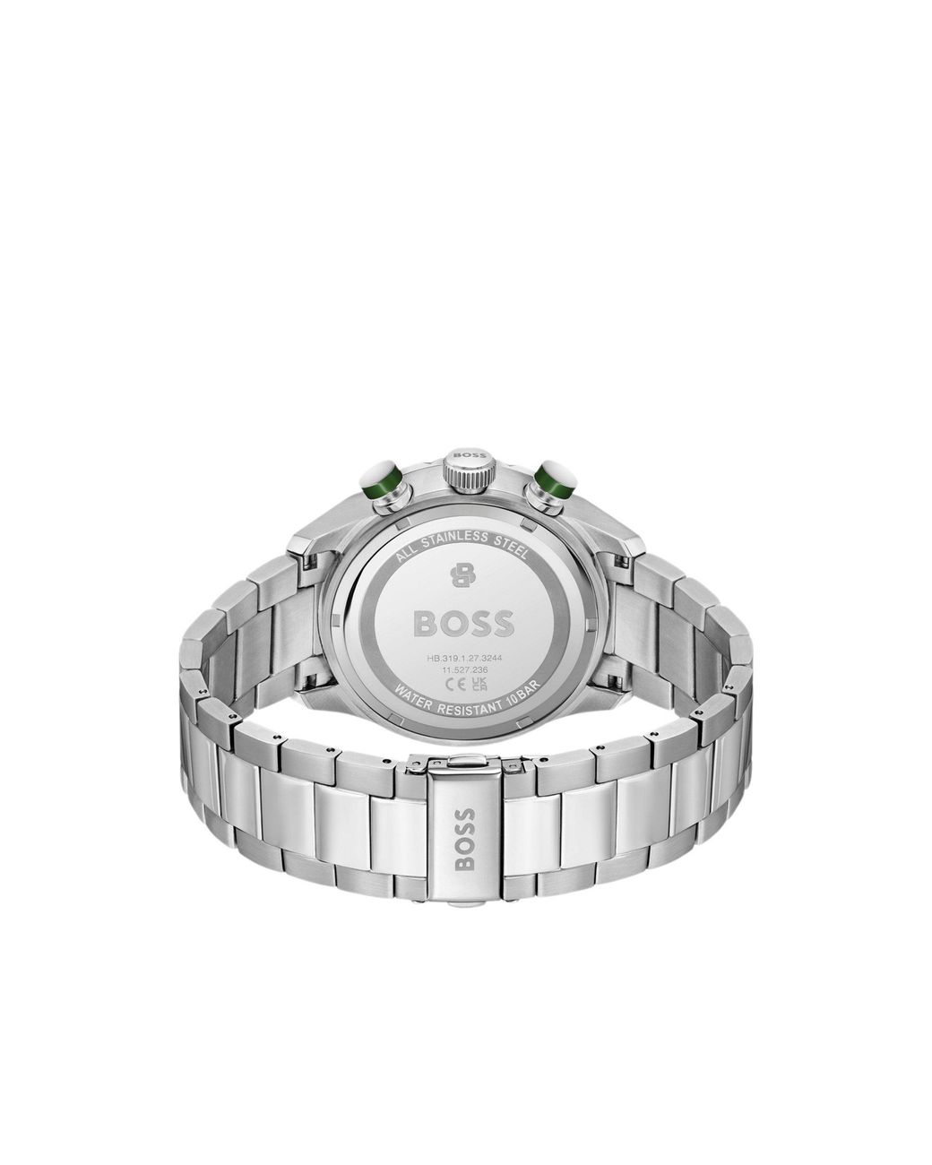 Boss Multicolor Chronomatix Stainless-Steel Watch With Monogram-Textured Dial for men