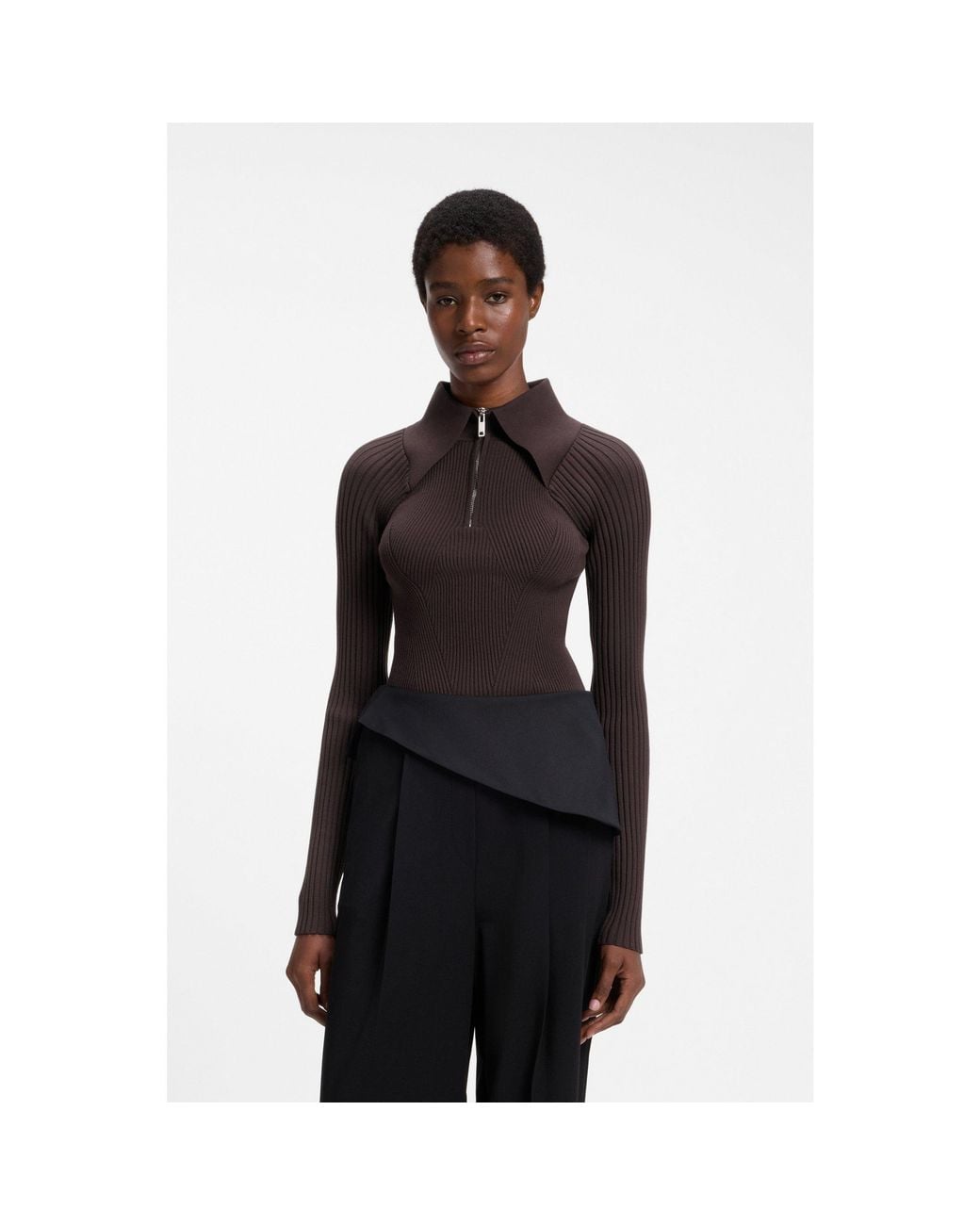 HUGO Black X Entire Studios Zip-Collar Sweater