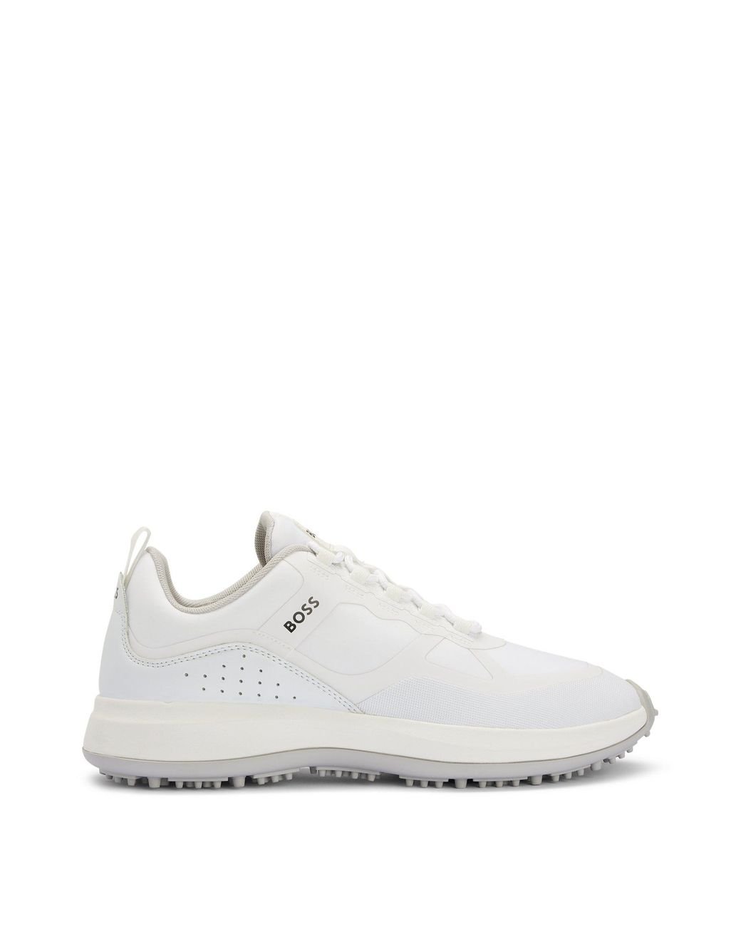 BOSS by HUGO BOSS Mixed-material Golf Shoes With Rubberised Sole in White  for Men | Lyst Australia