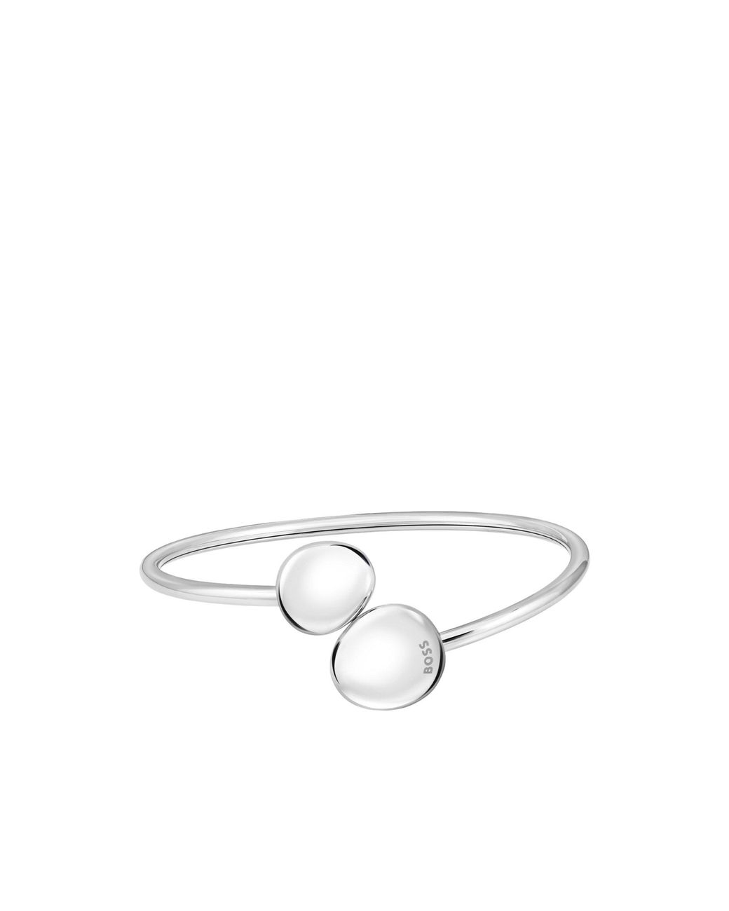 Boss Metallic Tone Bangle With Pebble-Style Nuggets