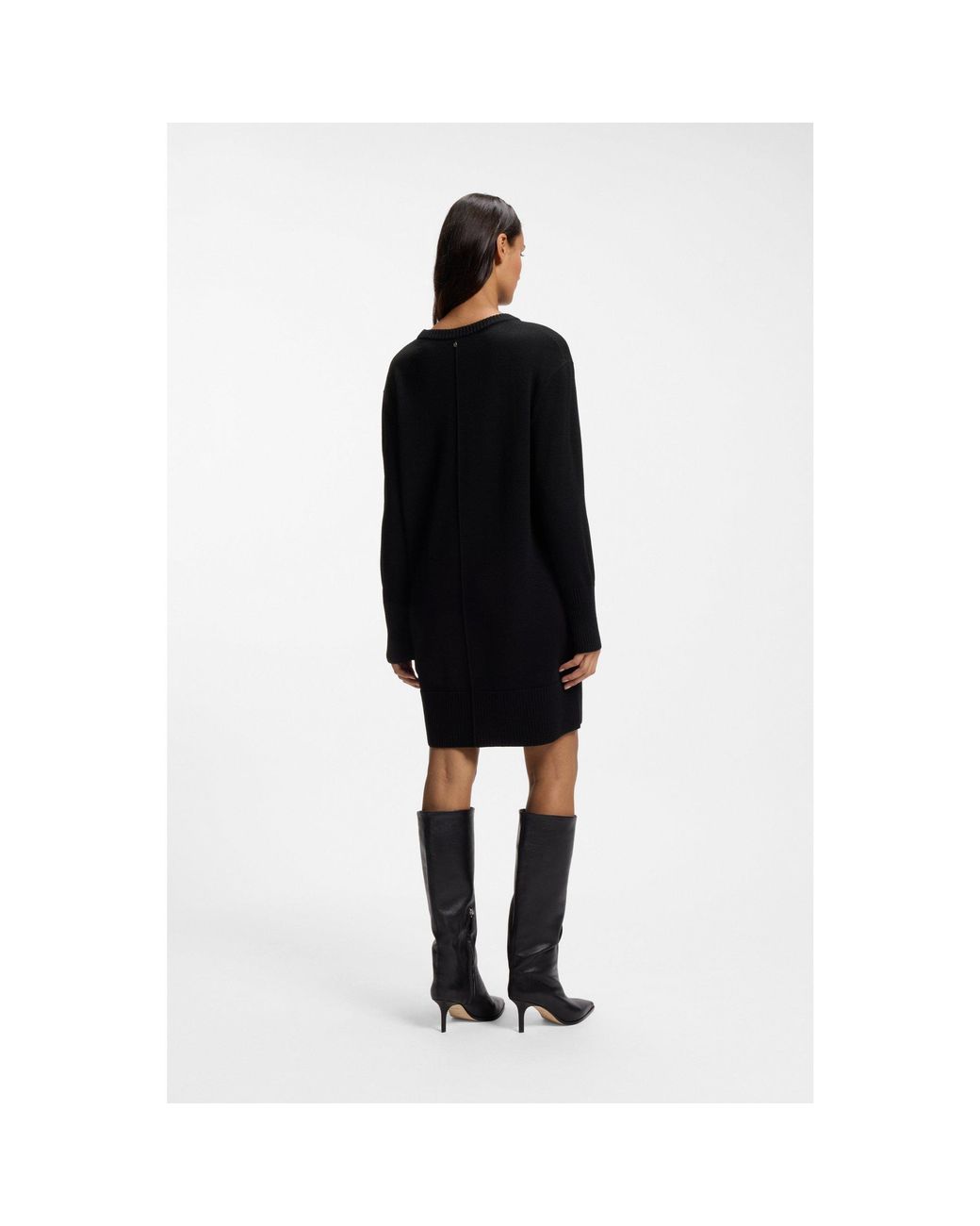 Boss Black Relaxed-Fit Sweater Dress