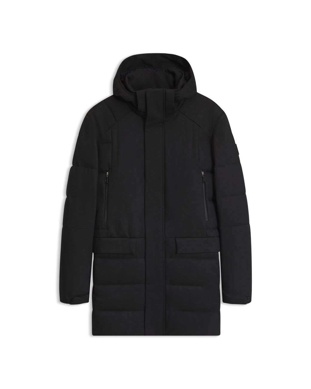 Boss Blue Water-Repellent Hooded Parka With Down Filling for men