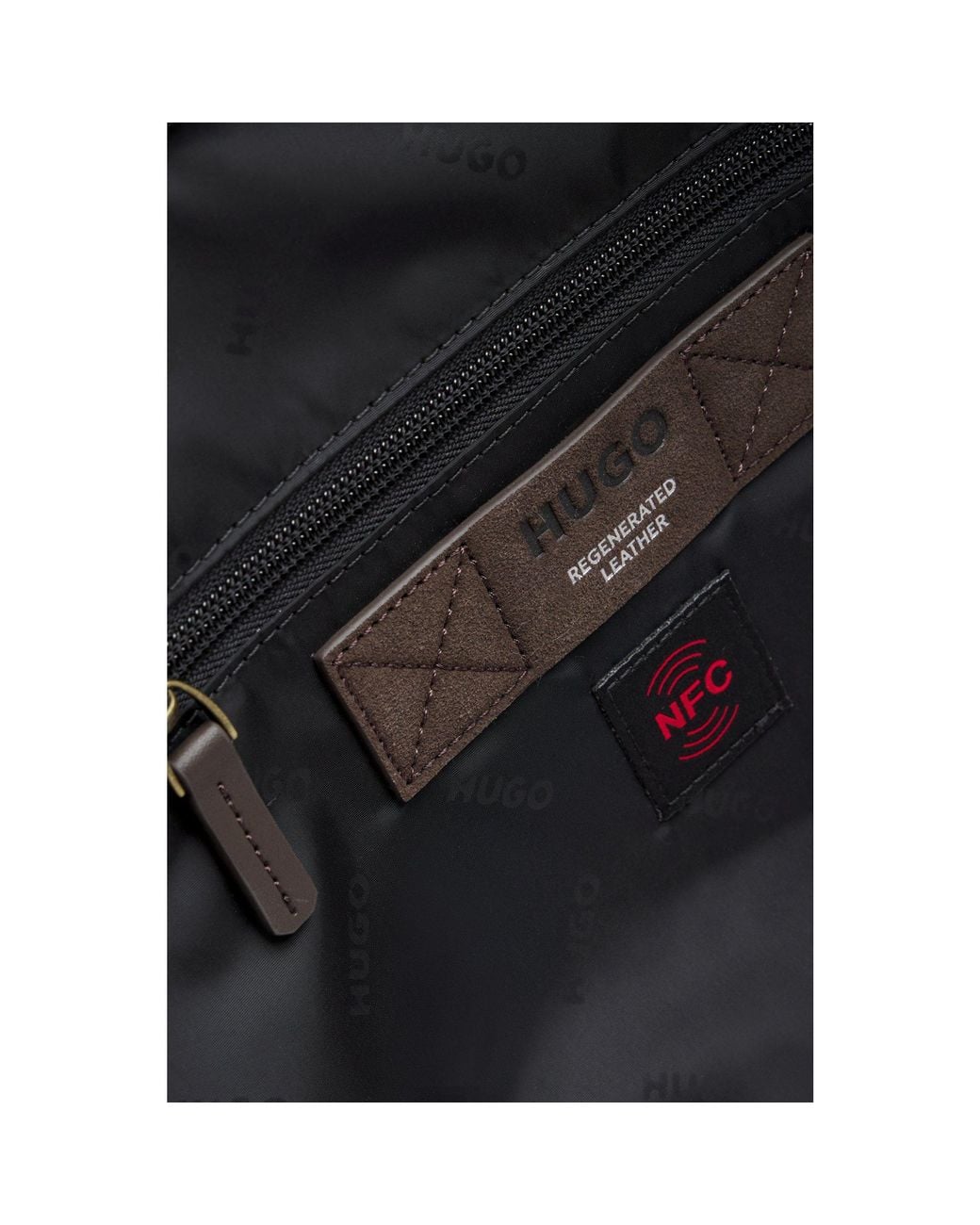 HUGO Brown Holdall With Detachable Shoulder Strap for men