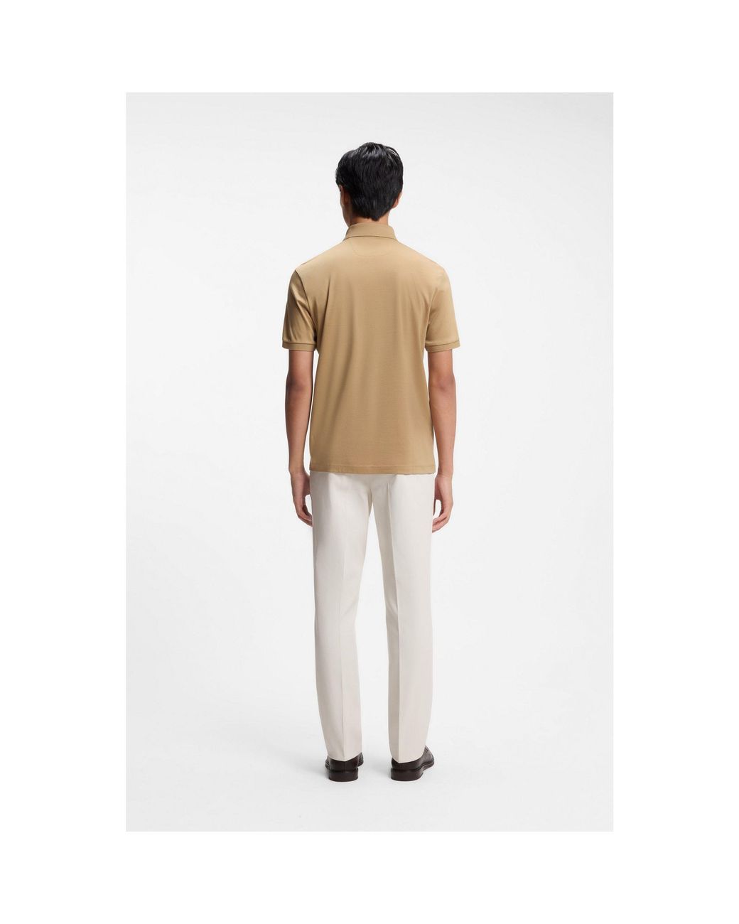 Boss Natural Mercerised-Cotton Polo Shirt for men