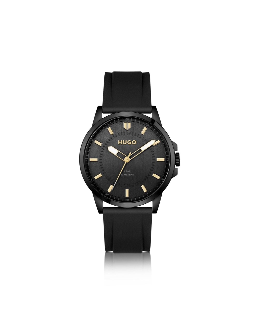 HUGO Black #First-Steel Watch for men