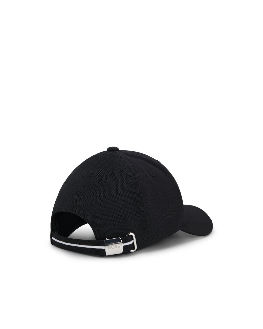 Boss Black Knitted-Piqué Six-Panel Cap With Embroidered Logo for men