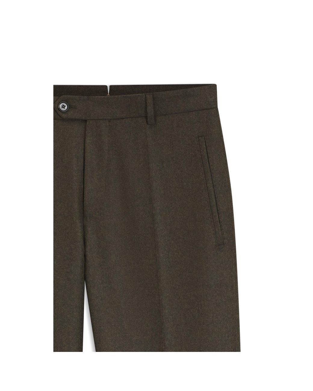 Boss Gray Italian Wool Regular-Fit Trousers With Cashmere for men