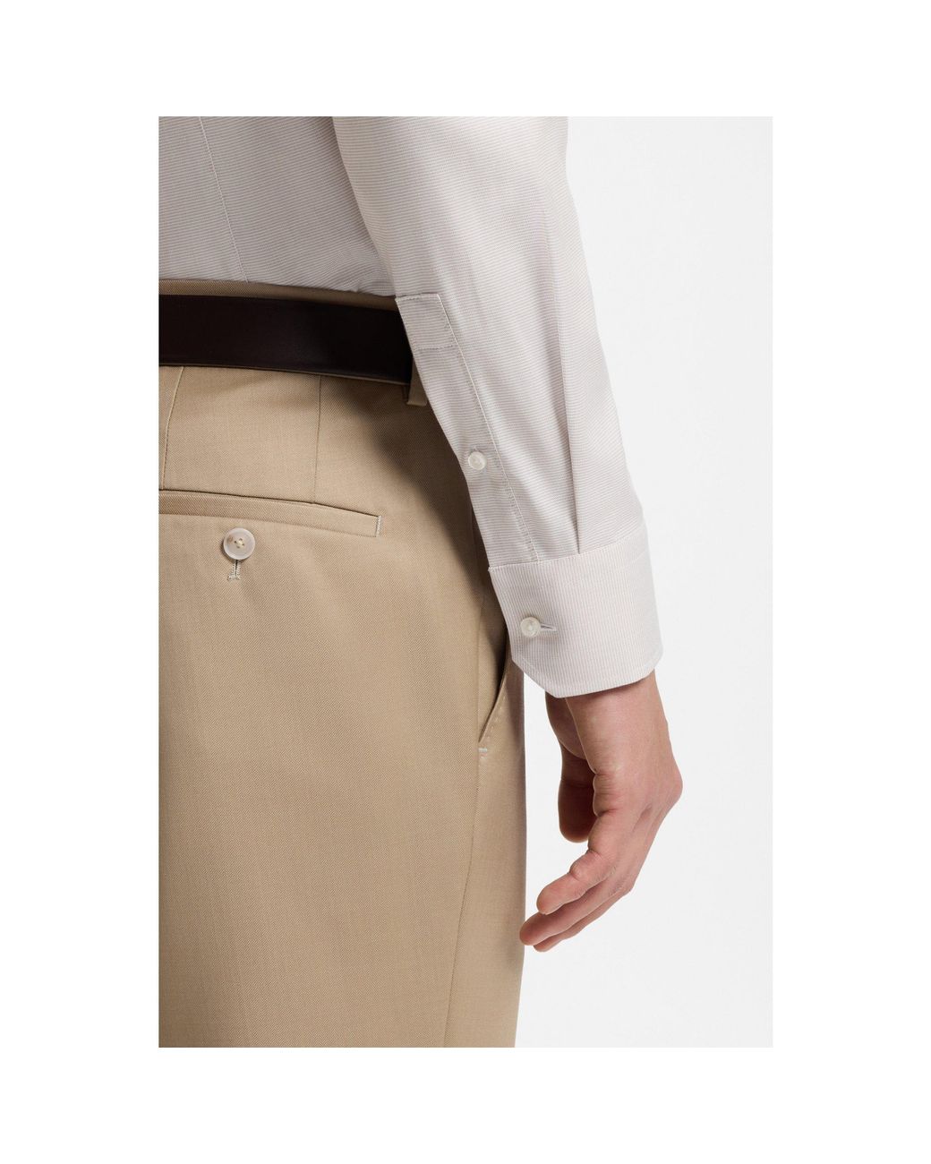 Boss White One Slim-Fit Shirt for men