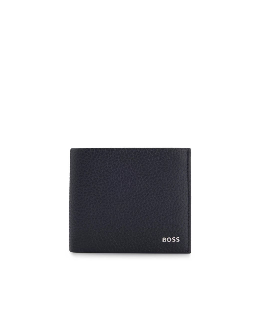 Boss Blue Grained-Leather Wallet for men