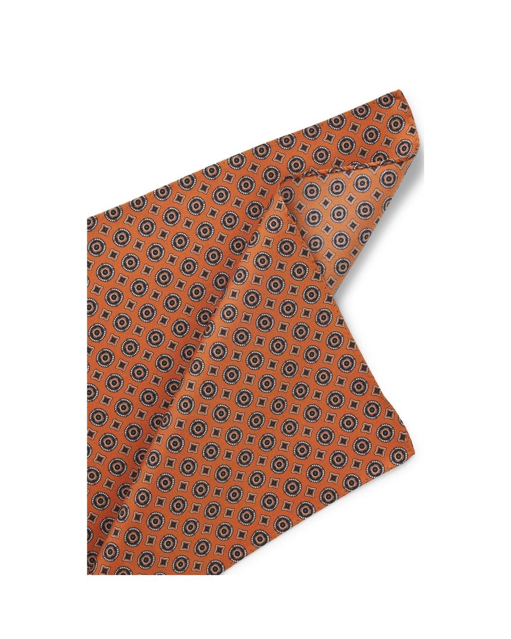 Boss Brown Silk Pocket Square for men