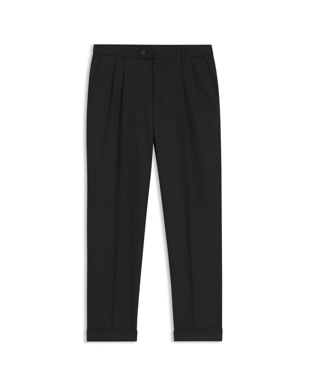 Boss Gray Double-Pleat Trousers for men