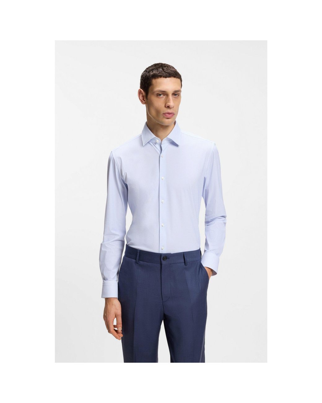 Boss Blue Slim-Fit Shirt for men