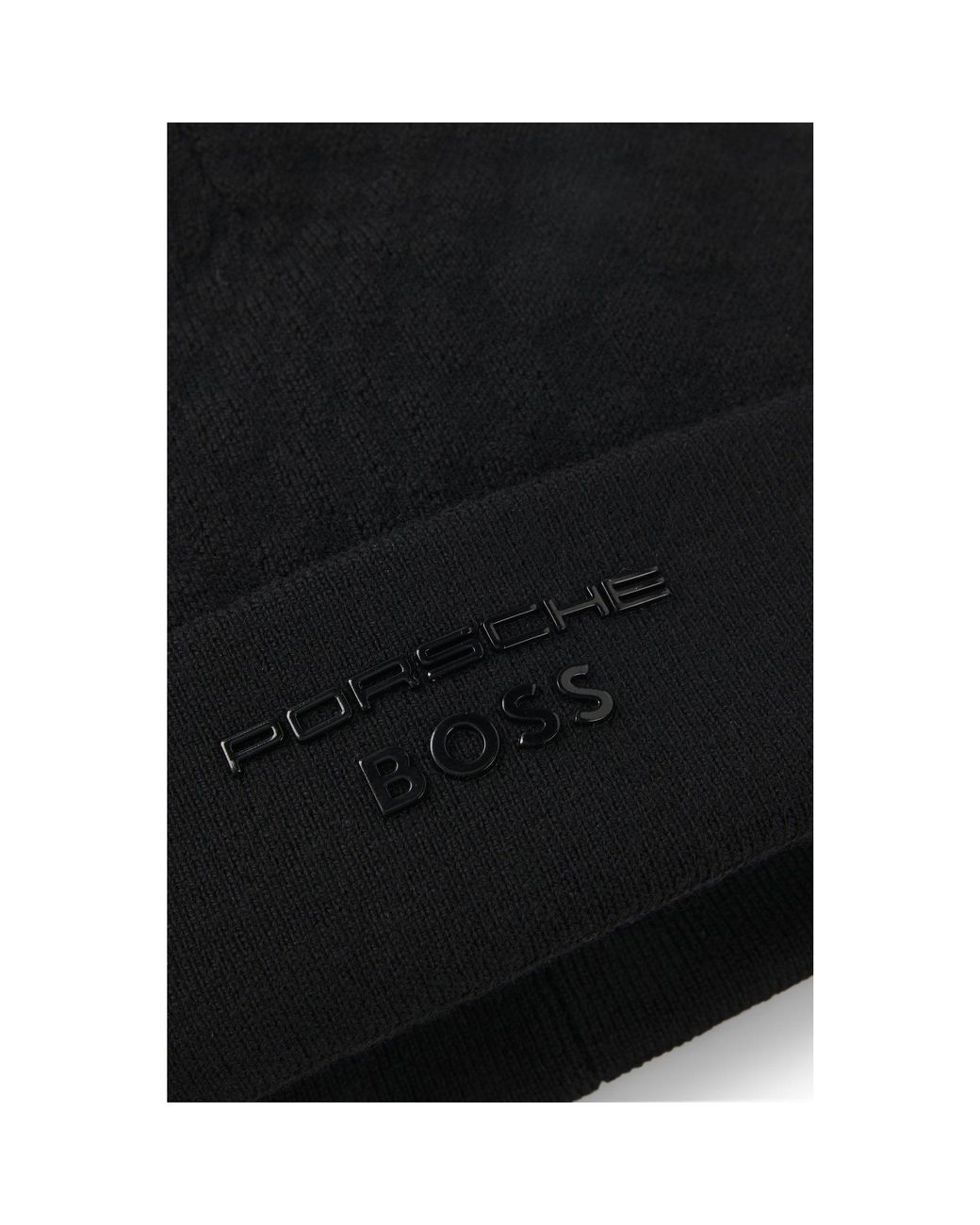 Boss Black Porsche X Beanie Hat With Pasha Check for men