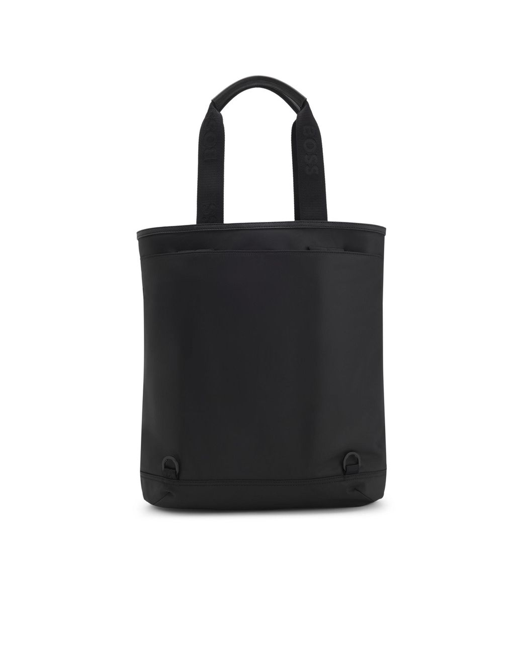 Boss Black Tote Backpack With Double B Monogram Trim for men