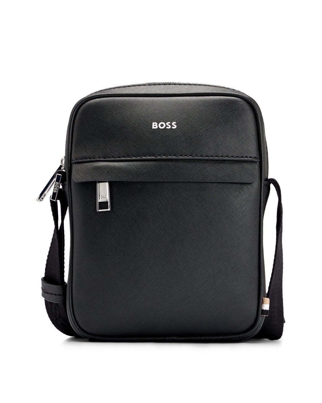 BOSS by HUGO BOSS Reporter Bag With Signature Stripe And Logo Detail in