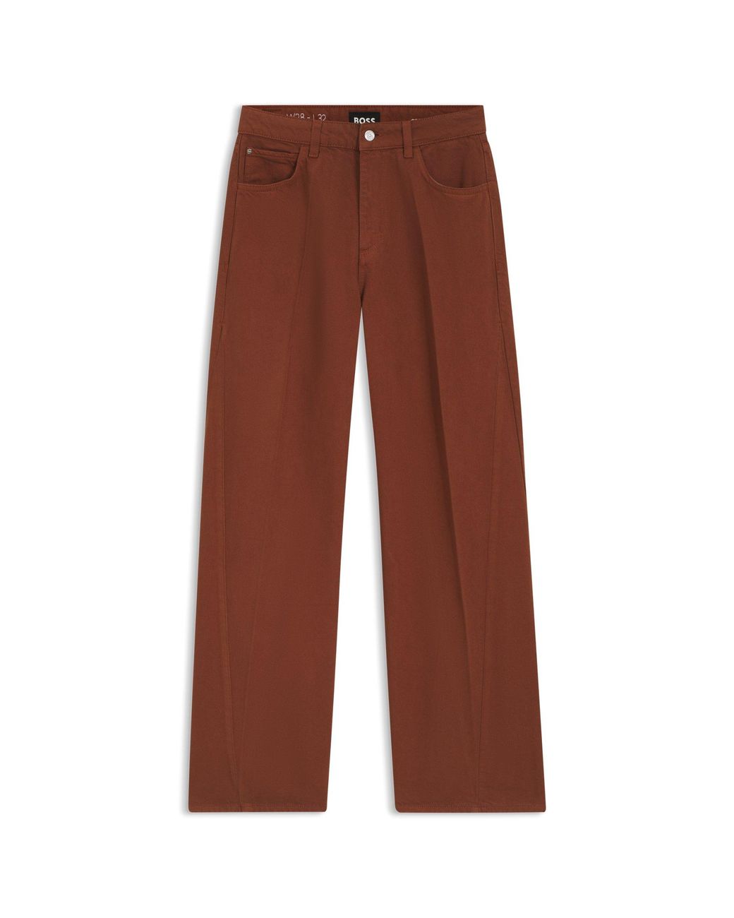 Boss Brown Relaxed-Fit Coloured Jeans
