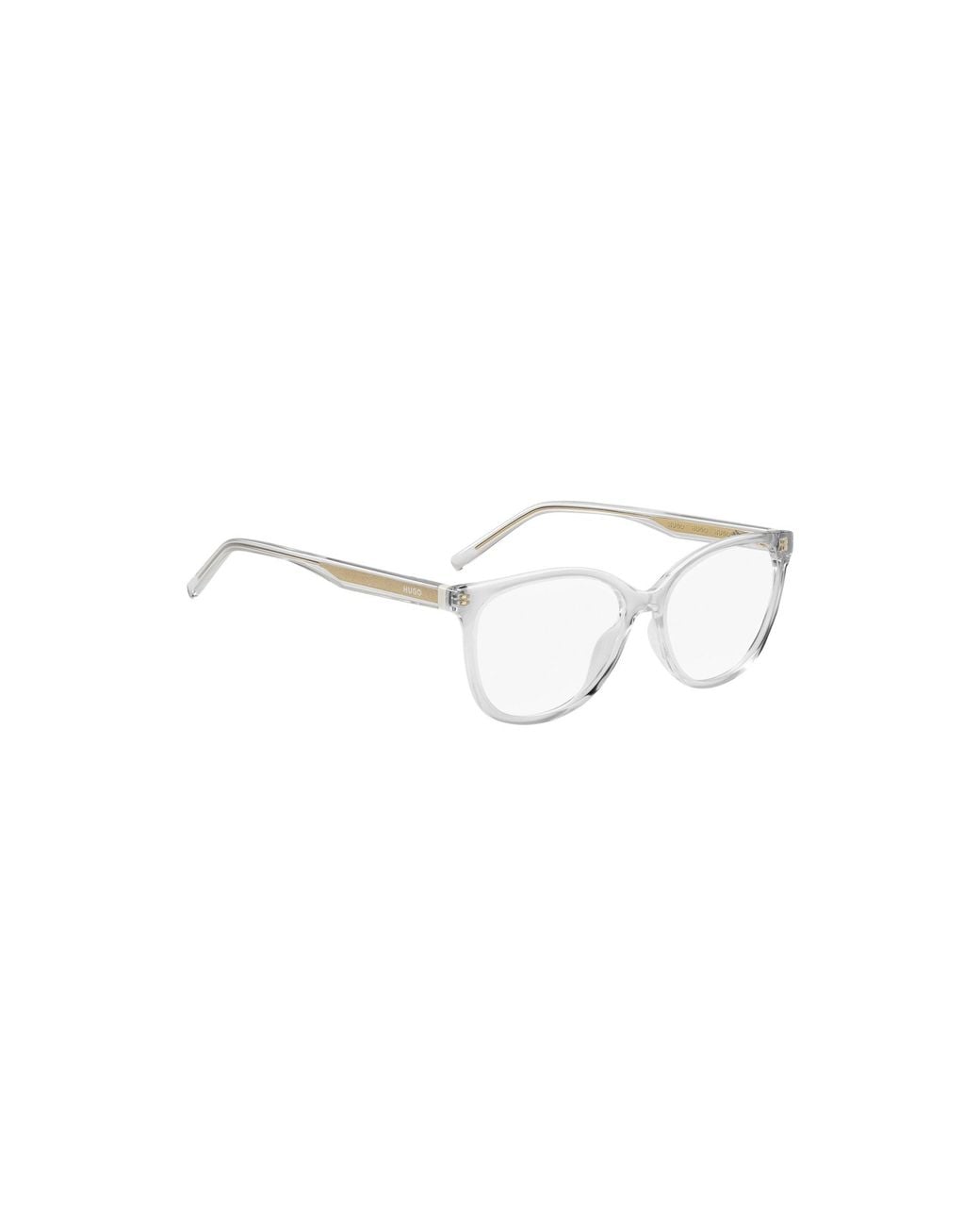 HUGO Metallic Clear-Acetate Optical Frames With-Tone Core Wire