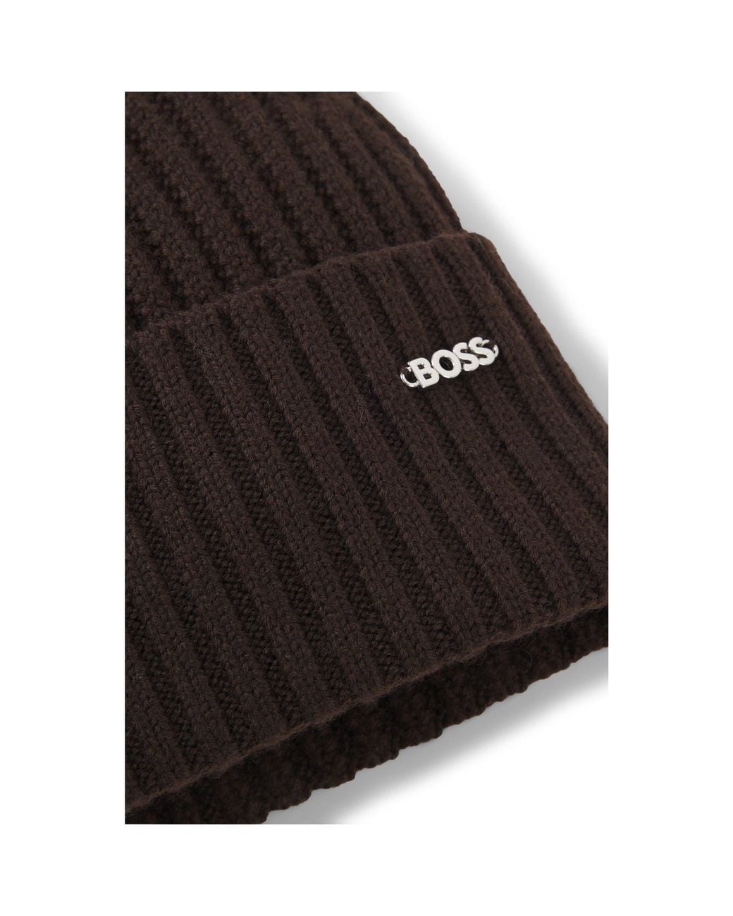 Boss Brown Beanie Hat